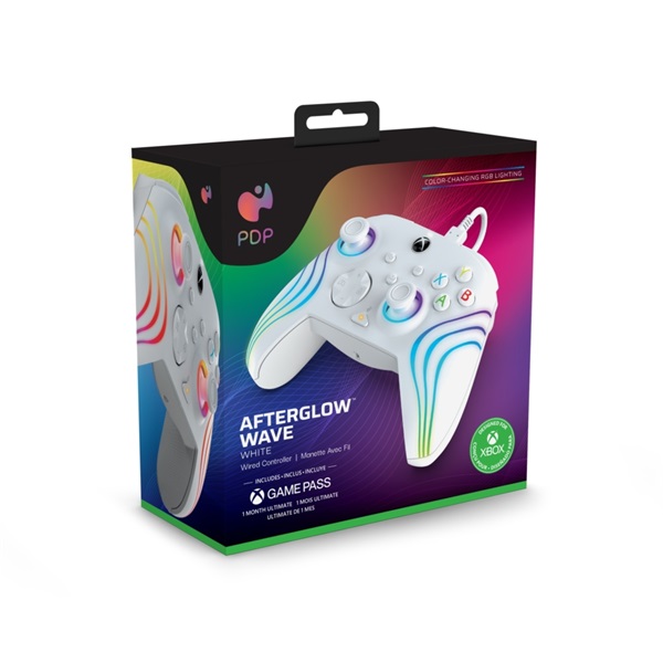 PDP 049-024-WH Afterglow WAVE Xbox Series X|S/Xbox One/PC vezetékes fehér kontroller