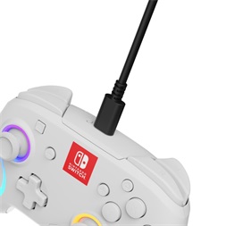 PDP 500-238-WH Afterglow Wave Nintendo Switch RGB LED Lighting fehér vezeték nélküli kontroller