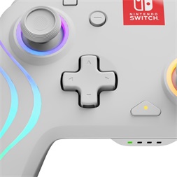 PDP 500-238-WH Afterglow Wave Nintendo Switch RGB LED Lighting fehér vezeték nélküli kontroller