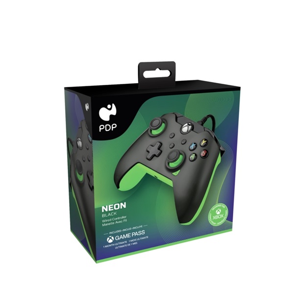 PDP 049-012-GG Xbox Series X|S/Xbox One/PC vezetékes neon fekete kontroller