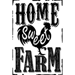 PF Home Sweet Farm 20x30 cm-es retro dekor fémtábla