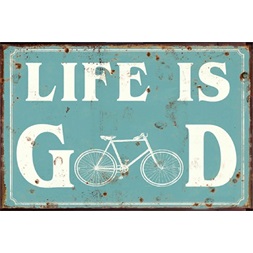 PF Life is good 20x30 cm-es retro dekor fémtábla