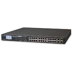 PLANET FGSW-2622VHP 19" 24port 10/100Mbps 2xSFP nem menedzselhető PoE switch