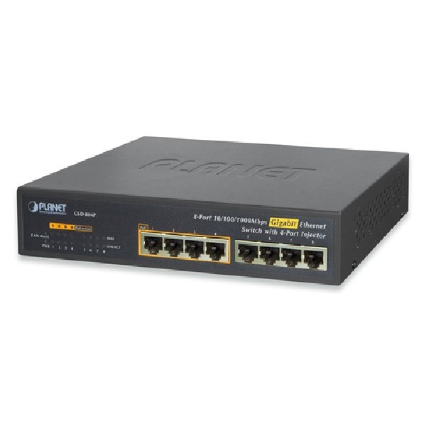 PLANET GSD-804P asztali 8port GbE LAN nem menedzselhető PoE switch