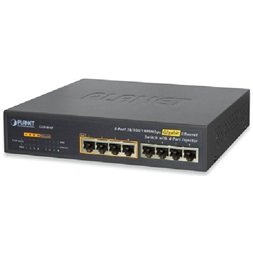 PLANET GSD-804P asztali 8port GbE LAN nem menedzselhető PoE switch