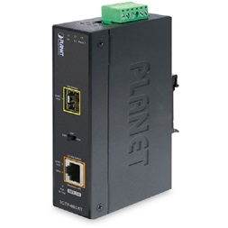 PLANET IGTP-805AT GbE LAN (RJ45-SFP) ipari PoE média konverter