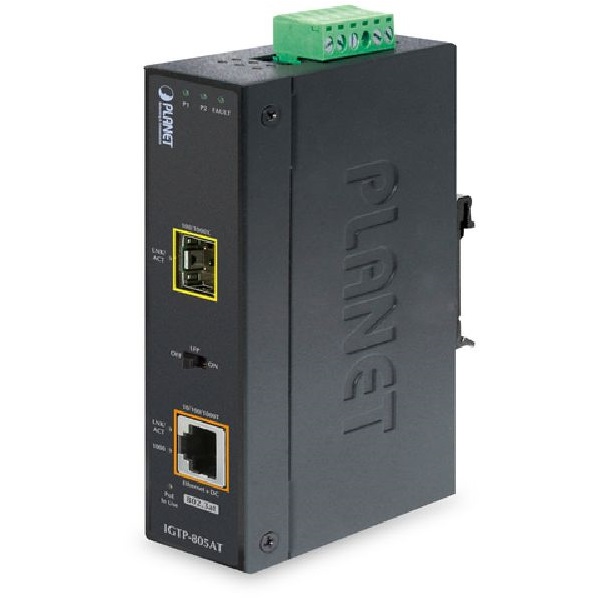 PLANET IGT-805AT GbE LAN (RJ45-SFP) ipari média konverter