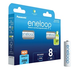 Panasonic Eneloop BK-3MCDE/8BE AA 2000mAh ceruza akku 8db/csomag