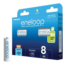 Panasonic Eneloop BK-3MCDE/8BE AA 2000mAh ceruza akku 8db/csomag