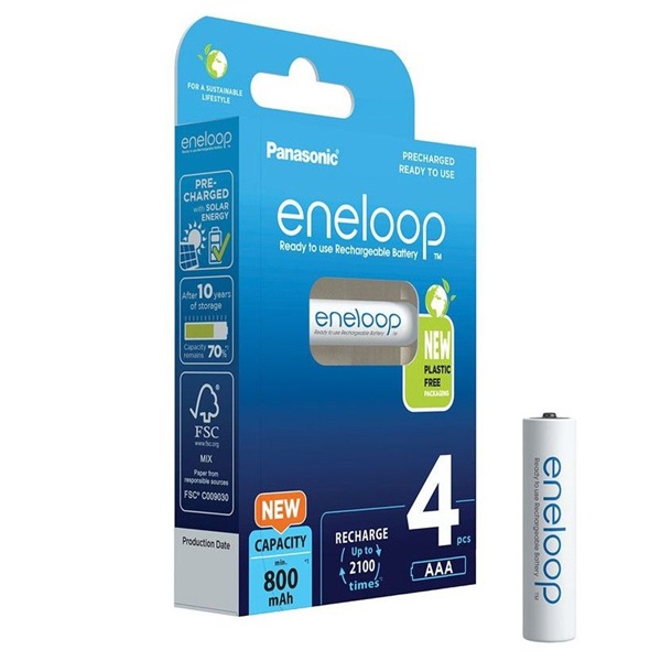 Panasonic Eneloop BK-4MCDE/4BE AAA 800mAh mikro ceruza akku 4db/csomag