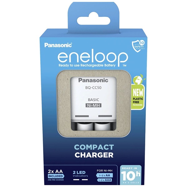 Panasonic Eneloop K-KJ50MCD20E AA 2000mAh időzítős akkutöltő +2xAA akku