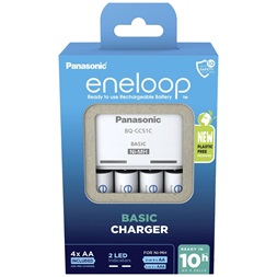 Panasonic Eneloop K-KJ51MCD40E AA 2000mAh akkutöltő +4xAA akku