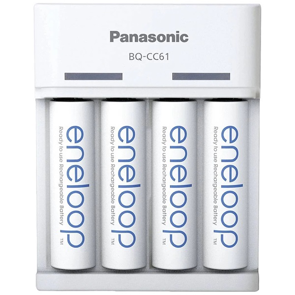 Panasonic Eneloop K-KJ61MCD40USB AA 2000mAh USB akkutöltő +4xAA akku