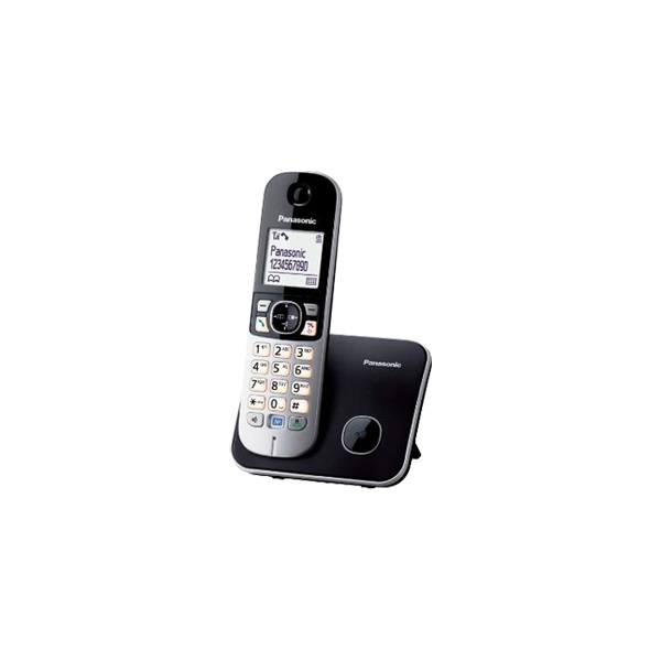 Panasonic KX-TG6811PDB fehér háttérvil. kihangosítható hívóazonosítós fekete dect telefon