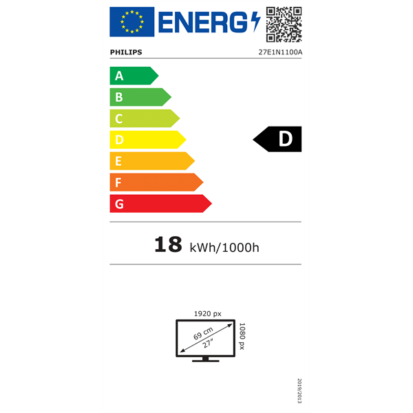 Philips 27" 27E1N1100A/00 FHD IPS 100Hz HDMI/VGA hangszóró monitor