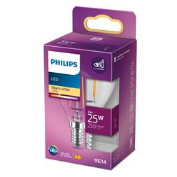 Philips 929001238695 E14 25W átlátszó meleg-fehér kisgömb alakú LED fényforrás