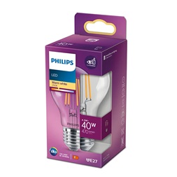 Philips 929001890055 E27 40W átlátszó meleg-fehér gömb alakú LED fényforrás