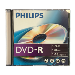 Philips DVD-R 4,7 GB 16x slim tokos DVD lemez