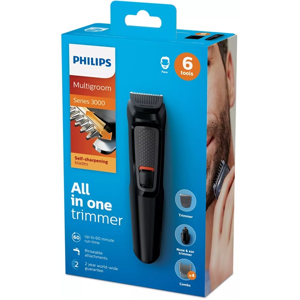 Philips MG3710/15 Multigroom Series 3000 6 az 1-ben fekete multifunkciós szakállvágó