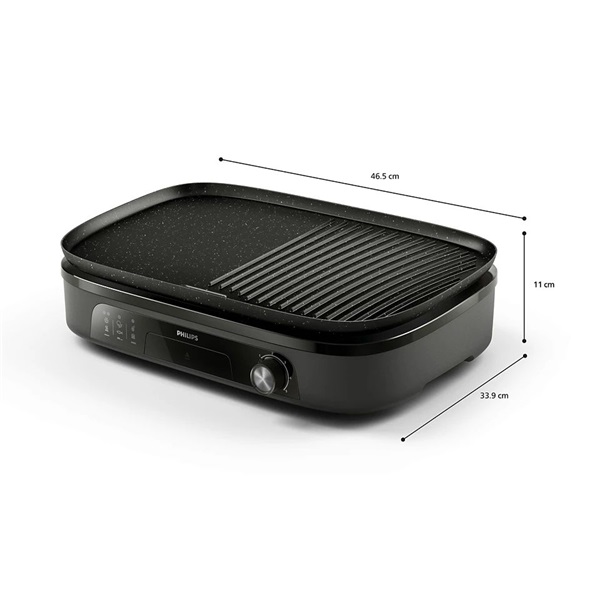 Philips Series 3000 HD6210/90 fekete asztali grill