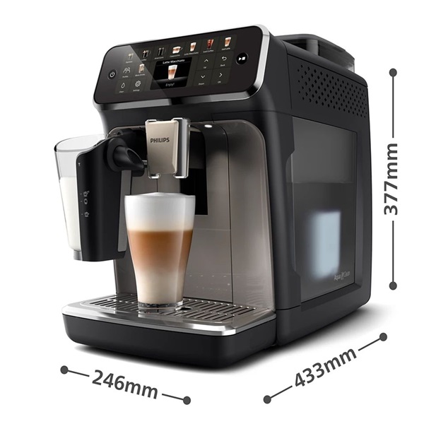 Philips Series 5500 LatteGo EP5549/70 fekete tejhabosítóval automata kávéfőző