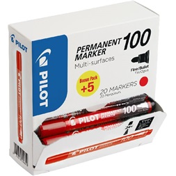 Pilot BT 100 20 db/csomag piros permanent marker