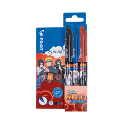 Pilot FriXion Ball NARUTO SHIPPUDEN Limitált kiadás fekete, kék, piros 3 db-os rollerirón