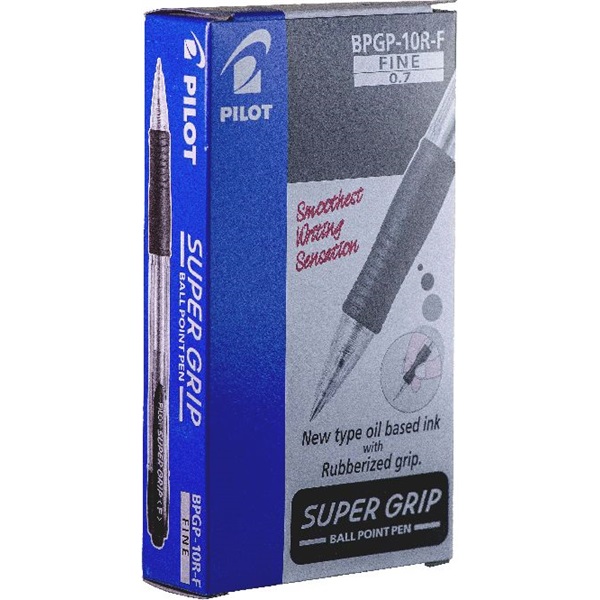 Pilot Super Grip 12 db/csomag fekete golyóstoll