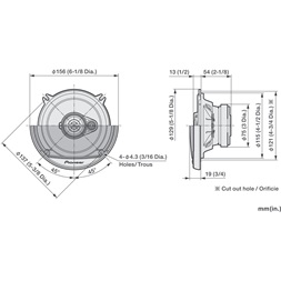 Pioneer TS-A1371F 13 cm 3 utas koaxiális autós hangszóró pár