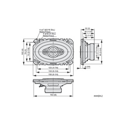 Pioneer TS-A4671F 4"x6" 4 utas koaxiális ovális autós hangszóró pár