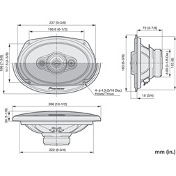 Pioneer TS-A6961F 6"x9" 4 utas ovális autós hangszóró pár