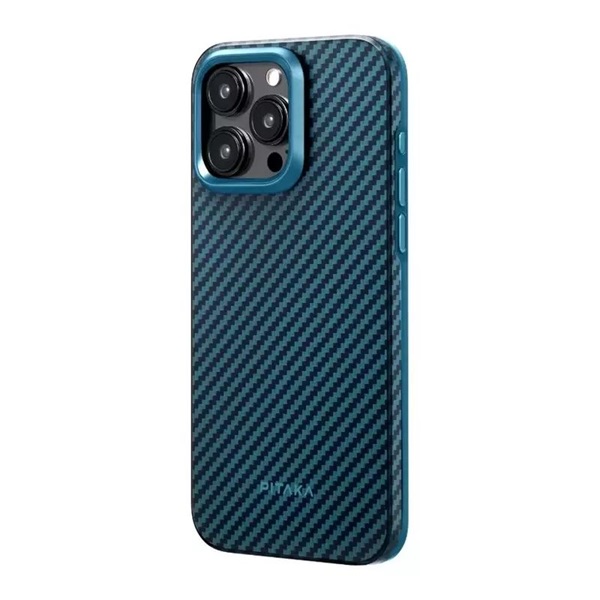 Pitaka 129776 1500D iPhone 15 Pro kék aramid/TPU hátlap