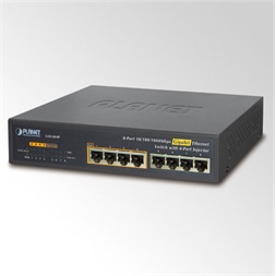 PLANET GSD-804P asztali 8port GbE LAN nem menedzselhető PoE switch