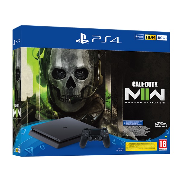 PlayStation 4 Slim 500GB fekete konzol + Call of Duty Modern Warfare 2