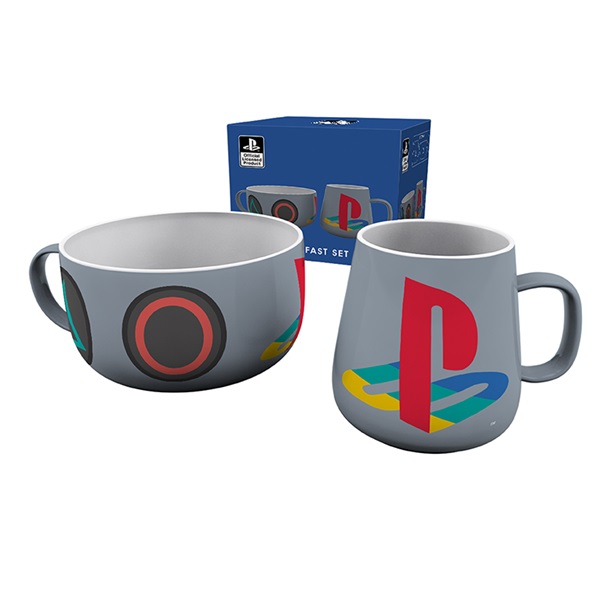 Playstation reggeliző készlet (385ml bögre + 860ml müzlis tál)