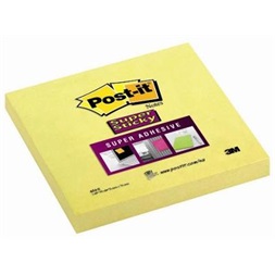 Post-it Super Sticky 654-S 76x76mm sárga jegyzettömb