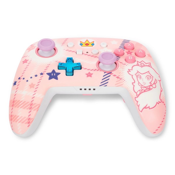 PowerA NSGP0255-01 Enhanced Nintendo Switch vezeték nélküli Princess Peach Plaid kontroller