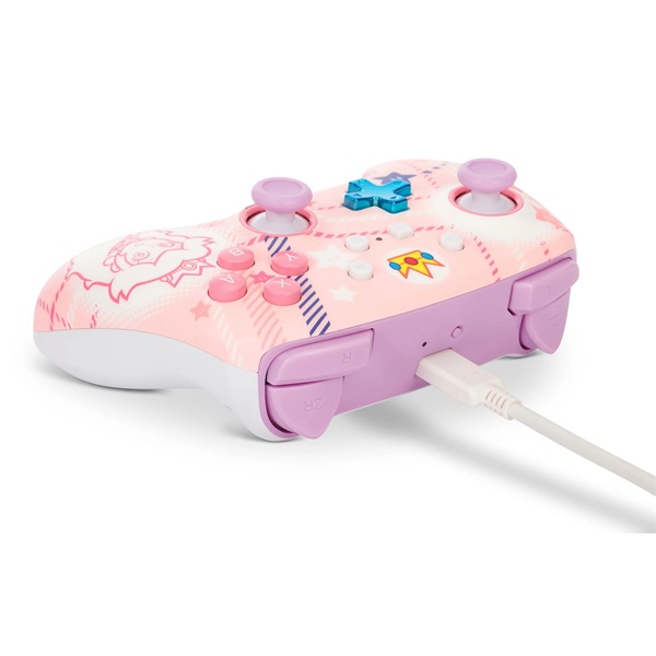 PowerA NSGP0255-01 Enhanced Nintendo Switch vezeték nélküli Princess Peach Plaid kontroller