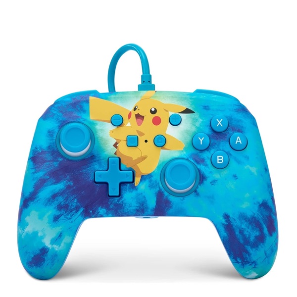 PowerA NSGP0090-01 Enhanced Nintendo Switch vezetékes Tie Dye Pikachu kontroller