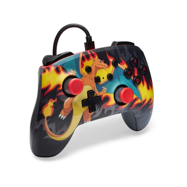 PowerA NSGP0283-01 Enhanced Nintendo Switch vezetékes Charizard Firestorm kontroller