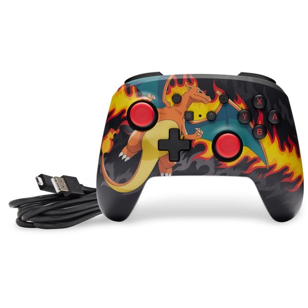 PowerA NSGP0283-01 Enhanced Nintendo Switch vezetékes Charizard Firestorm kontroller