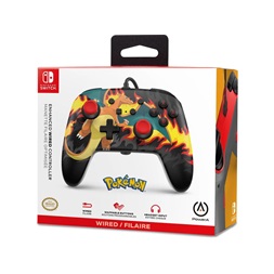 PowerA NSGP0283-01 Enhanced Nintendo Switch vezetékes Charizard Firestorm kontroller