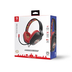 PowerA NSHS0398-01 Nintendo Switch vezetékes sztereo Mario Kart Rivals headset