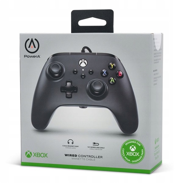 PowerA 1519265-02 Xbox Series X|S / Xbox One vezetékes fekete kontroller