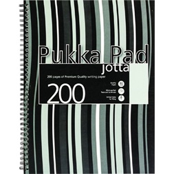 Pukka Pad Jotta Pad A4 PP 200 oldalas fekete csíkos vonalas spirálfüzet