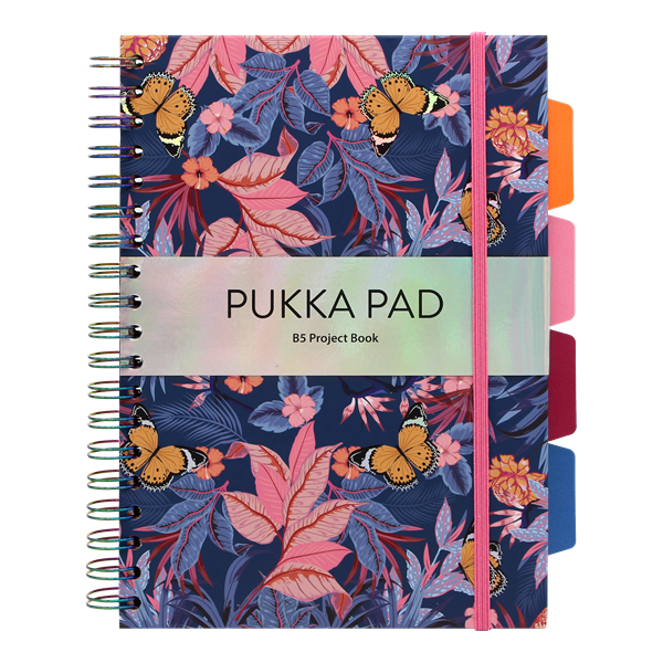 Pukka Pad Project Book Bloom B5 PP 200 oldalas vonalas spirálfüzet