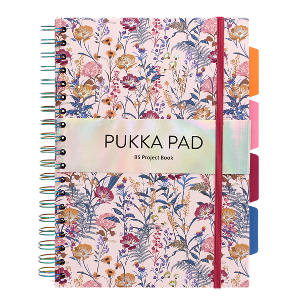 Pukka Pad Project Book Bloom B5 PP 200 oldalas vonalas spirálfüzet