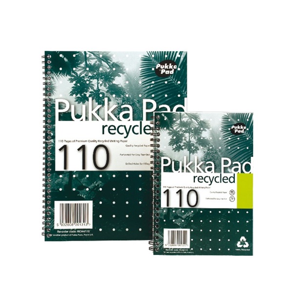 Pukka Pad Recycled A4 110 oldalas vonalas spirálfüzet