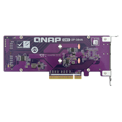 QNAP QM2-2P-384A 2x M.2 SSD port bővítő kártya, PCIe