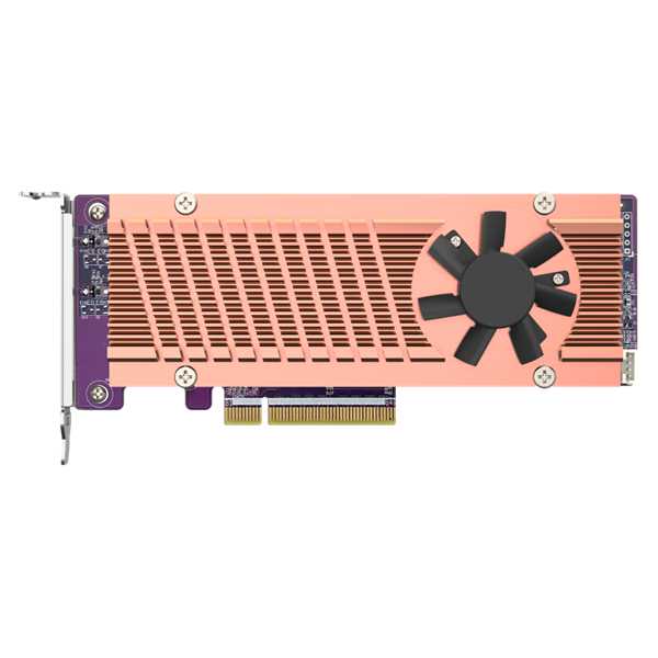 QNAP QM2-2P-384A 2x M.2 SSD port bővítő kártya, PCIe